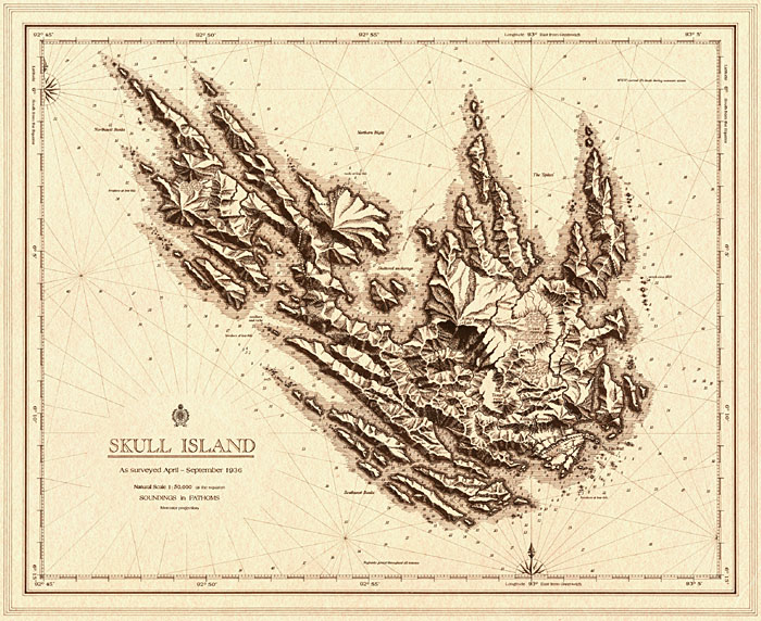 King Kong Skull Island map by Daniel Reeve